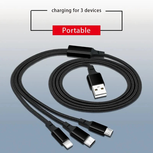 Multi usb ladekabel - 3-in-1,