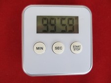 Kurzzeitmesser Timer Küchentimer Küchenwecker Stoppuhr mit Magnet Eieruhr weiß