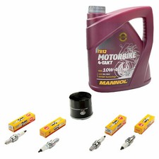 Inspektionspaket Öl 4L Ölfilter+Zündkerzen für Honda CBR 600 F PC25 PC31 1991-98