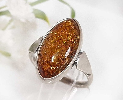 Bernstein ring silber 925 - silber,