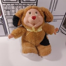 Coccolotti Giochi Preziosi Stofftier Plüsch braun Herz Nase 90s defekt