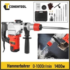 1400W Schlagbohrmaschine Bohrhammer Meißelhammer Stemmhammer SDS-Plus Mit Koffer