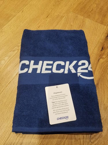 Badehandtuch dunkelblau check - badehandtuch,