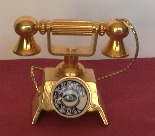 Messing miniatur telefon - miniatur, mit