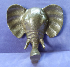24201. Haken  Wandhaken  Kleiderhaken  Elefant Kopf  messingfarben TCM
