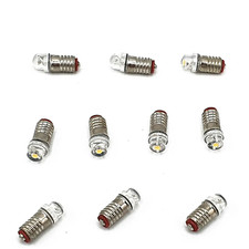 10x LED-Schraub-Glühbirne weiß 7-24 V E5.5 Spur-G für Garteneisenbahn Loks  Lamp