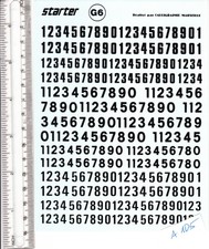 1:43 Decal, Abziehbild , Decalcomanie…Startnummern schwarz