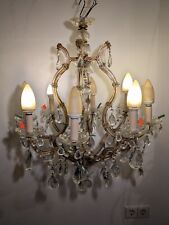 true vintage Maria-Theresia Kronleuchter, Kristall, 8-flammig