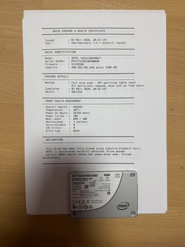 Intel ssd s4510 480gb - intel, sata