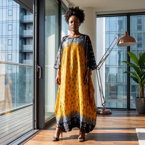 Ankara seidenkleid - ankara,
