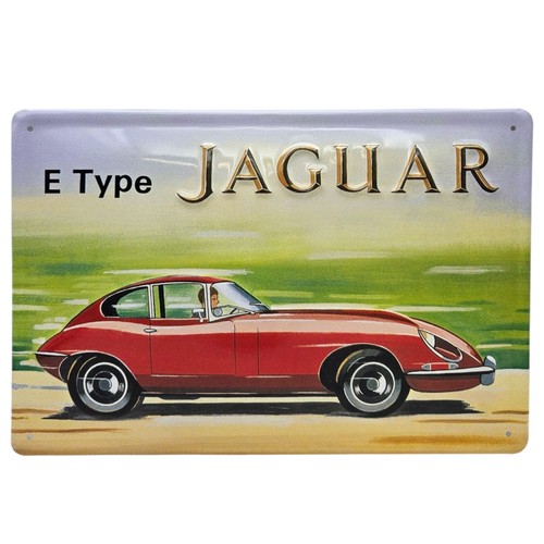 Blechschild jaguar type - jaguar, e-type