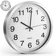 30cm Edelstahl Wanduhr Analoge