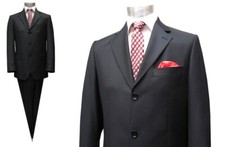 3-Knopf Herren Anzug Schwarz