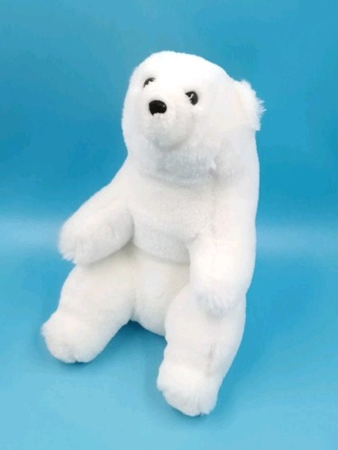 Eisbär stofftier sitzend - eisbär,