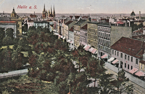 Halle saale panorama - saale,,