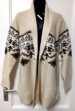 Damen Strick Cardigan Beige