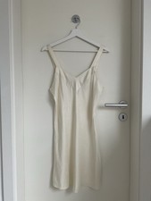 PALMERS Reine Seide Damen Nachthemd S 36 Cremeweiß Träger Schlitze 100% Seide