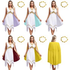 Damen Grieche Leistung Römer Kaiserin Antike Rollenspiel Kleid Cosplay Ägypter