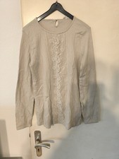 Beige Langarm Damen Bluse Lc