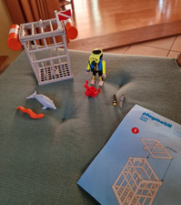 Playmobil 4500 Taucher mit Käfig, ohne Hai dafür mit Delphin, Bauanleitung