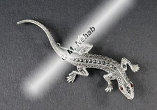 Brosche Eidechse Silber mit