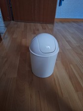 Kosmetikeimer, Weiß, Höhe 20 cm mit Schwingdeckel, Neuwertig