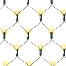 Lichternetz 160 LED warm-weiß 2x2m Pavillonbeleuchtung Timer Batterie Leuchtnetz