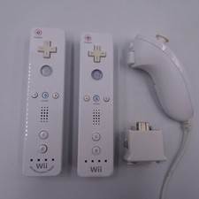 Nintendo Wii Remote Motion Nunchuk Controller weiss Zustand gut zum auswählen