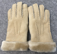 NEUE Roeckl Kinder Lammfell Fingerhandschuhe ca. Größe 5, beige super kuschelig