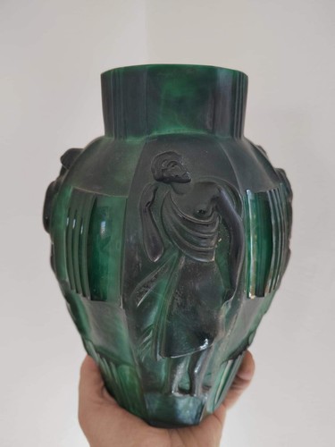 Vase ardeco dunkeln grün - vase,