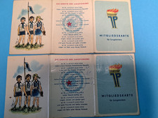 2X DDR JUNGPIONIER AUSWEIS MITGLIEDSKARTE