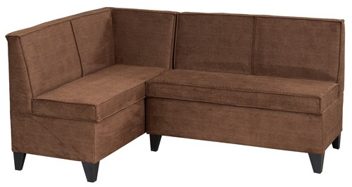 Eckbank look braun - braun, stoff
