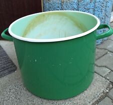 Alter grüner Emaille Topf Bepflanzungstopf  WECK  Blumenkübel Vintage dekorativ