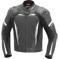 Büse - Motorrad Herren Lederjacke Imola - sportlich mit Höcker schwarz-weiß 106