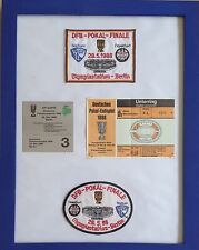 Pokalfinale 1988 VfL Bochum- Eintracht Frankfurt, Eintrittskarten und Aufnäher.