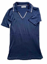 ODEON Luxus 100% Seide Strick Shirt Pulli Gr. S 34 36 Edler Casual-Look Blau