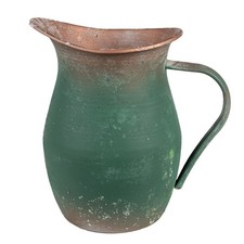 Krug Kanne grün Metall Deko