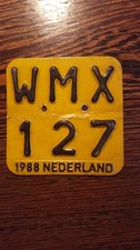 Mofa Moped Oldtimer Nummernschild Holland Niederlande 1988 gebrauchter Zustand !