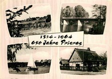 Prieros 650 Jahre Jubilaeum Panorama Bruecke Segelboot Wohnhaus