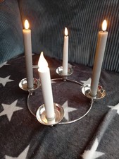 edler runder Kerzenhalter 4 flammig versilbert Adventsleuchter