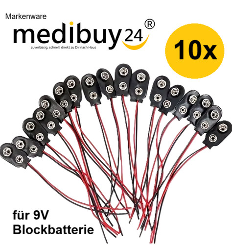 Batterieclip block batterie - batterieclip, 9v