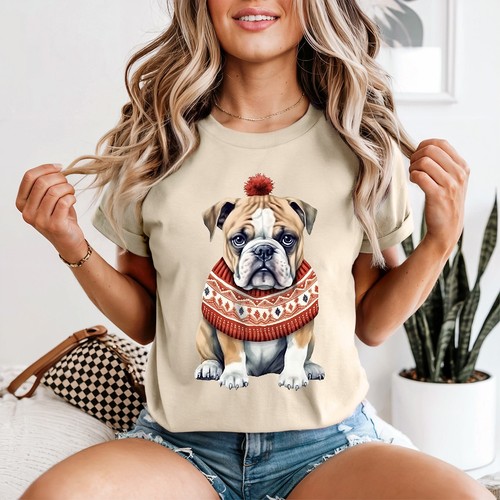 Bulldogge mit pullover damen - bulldogge,