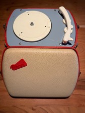 Emide „Phoni-Boy“ tragbarer Koffer-Plattenspieler 1960er – funktionstüchtig