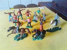 Timpo Toys Plasty Hong Kong Soldaten Indianer Cowboys Pferd Figuren Figur Teile