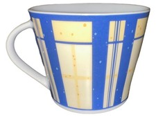 Flirt by R&B French Vanilla Tasse & Unterteller Porzellan Blau Geometrisch