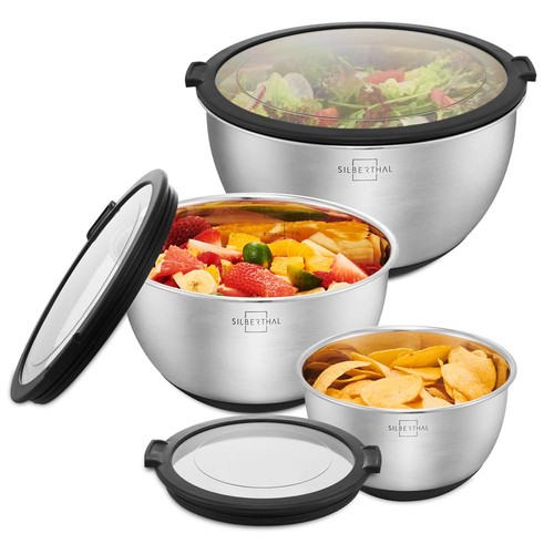 Salatschüssel set edelstahl - salatschüssel,
