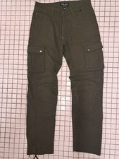 Herrenhose Motorradhose LOUIS 48 oliv Twill Cargo Knieschutz gepanzert entfernba