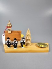 Kerzenhalter mit Kirche und Kurrende DREGENO Erzgebirge Seiffen Weihnachten