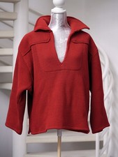 Vintage Seemannspullover Pullover Rot Gr. M Wolle