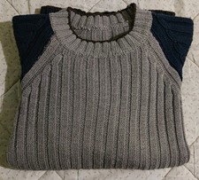 Vintage Pullover grau-blau